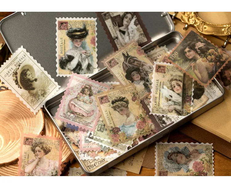 60pcs/lot Kawaii Stationery Stickers Retro mushroom Diary Planner Decorative Mobile Stickers Scrapbooking DIY Craft Stickers