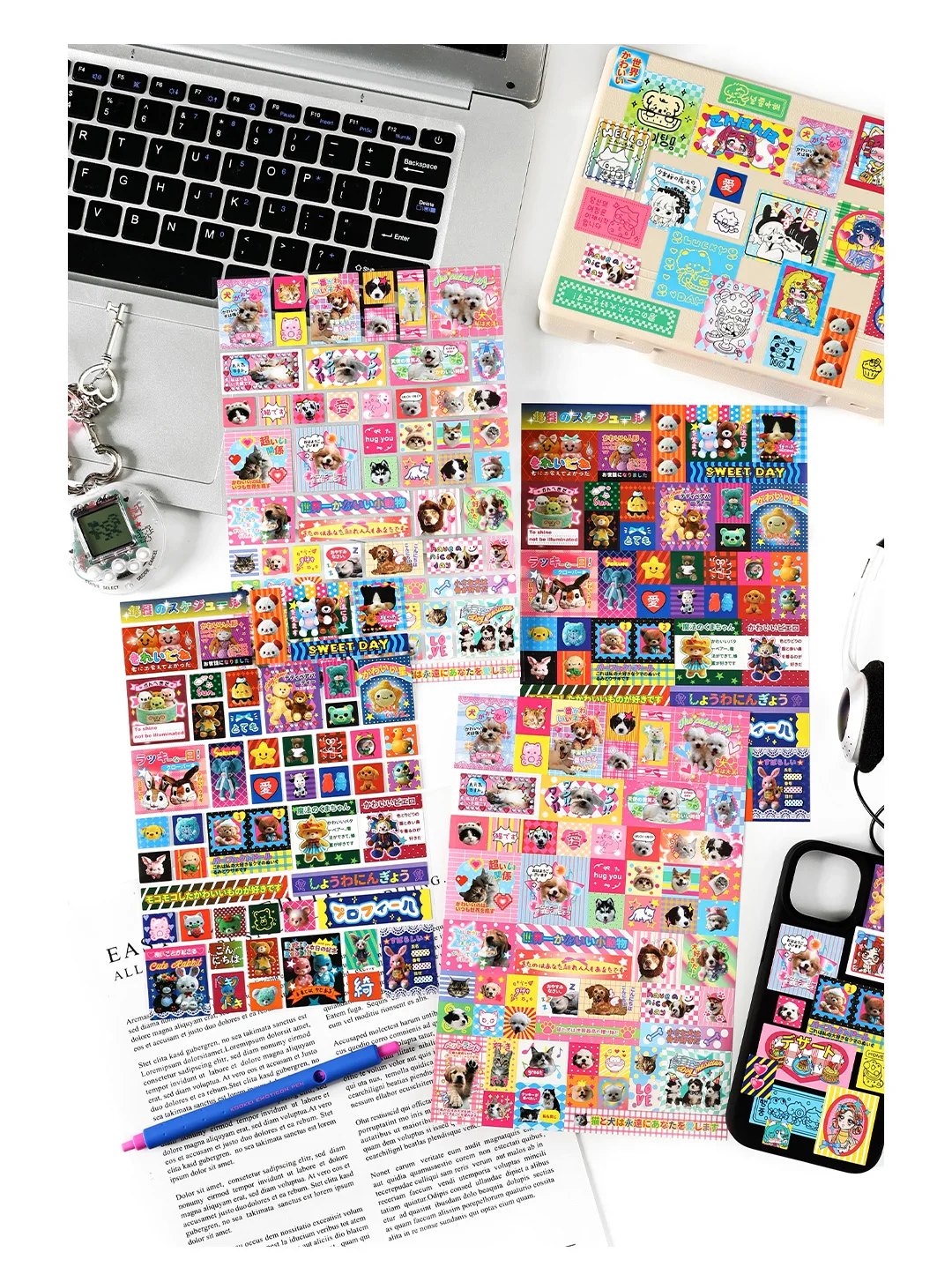 1 Sheet Rainbow Dream Series Kawaii Decorative Sticker Creative Collage DIY Diary Scrapbook Handmade Material Stationery Sticker