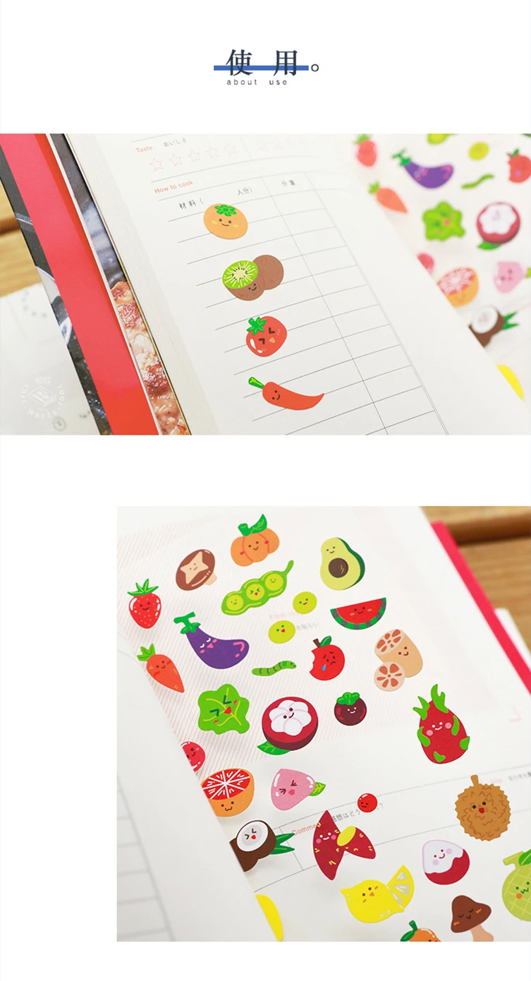 Korean BONITO Cute Farm Nylon Stickers Scrapbooking Diy Journal Diary Sticker Cute Decor Gift Stationery Sticker School Gifts