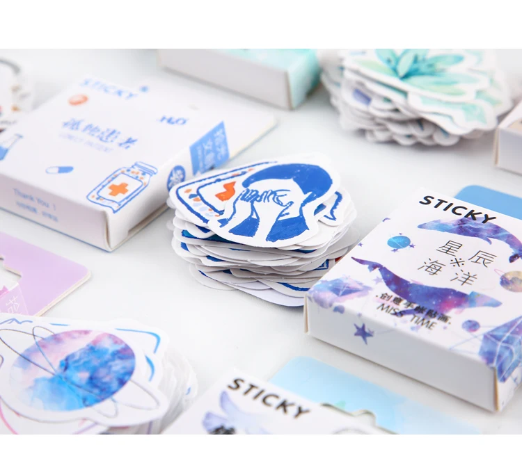 46Pcs Pink Girlhood Mini Paper Stickers Kawaii Japanese Stationery for DIY Album Diary Scrapbooking Label Decor