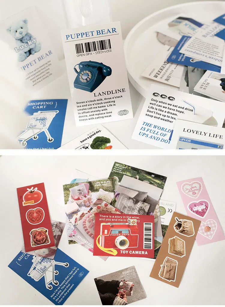 40pcs/lot Kawaii Stationery Stickers Weekend toys Junk journaling stickers Planner Decorative Mobile Scrapbooking Supplies