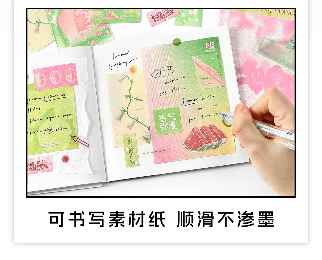 40pcs Dream Shelter Series Ins Landscape Sticker Material Pack Creative Collage DIY Junk Journal Scrapbook Aesthetic Supplies