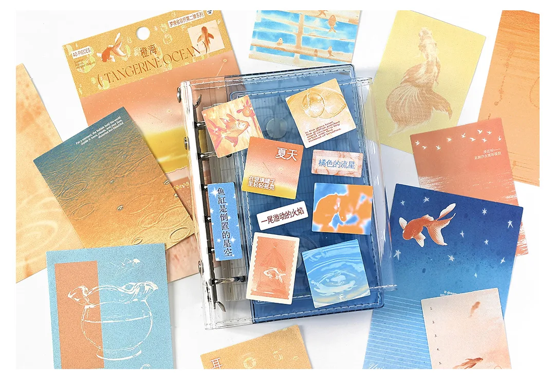 40pcs Dream Shelter Series Ins Landscape Sticker Material Pack Creative Collage DIY Junk Journal Scrapbook Aesthetic Supplies