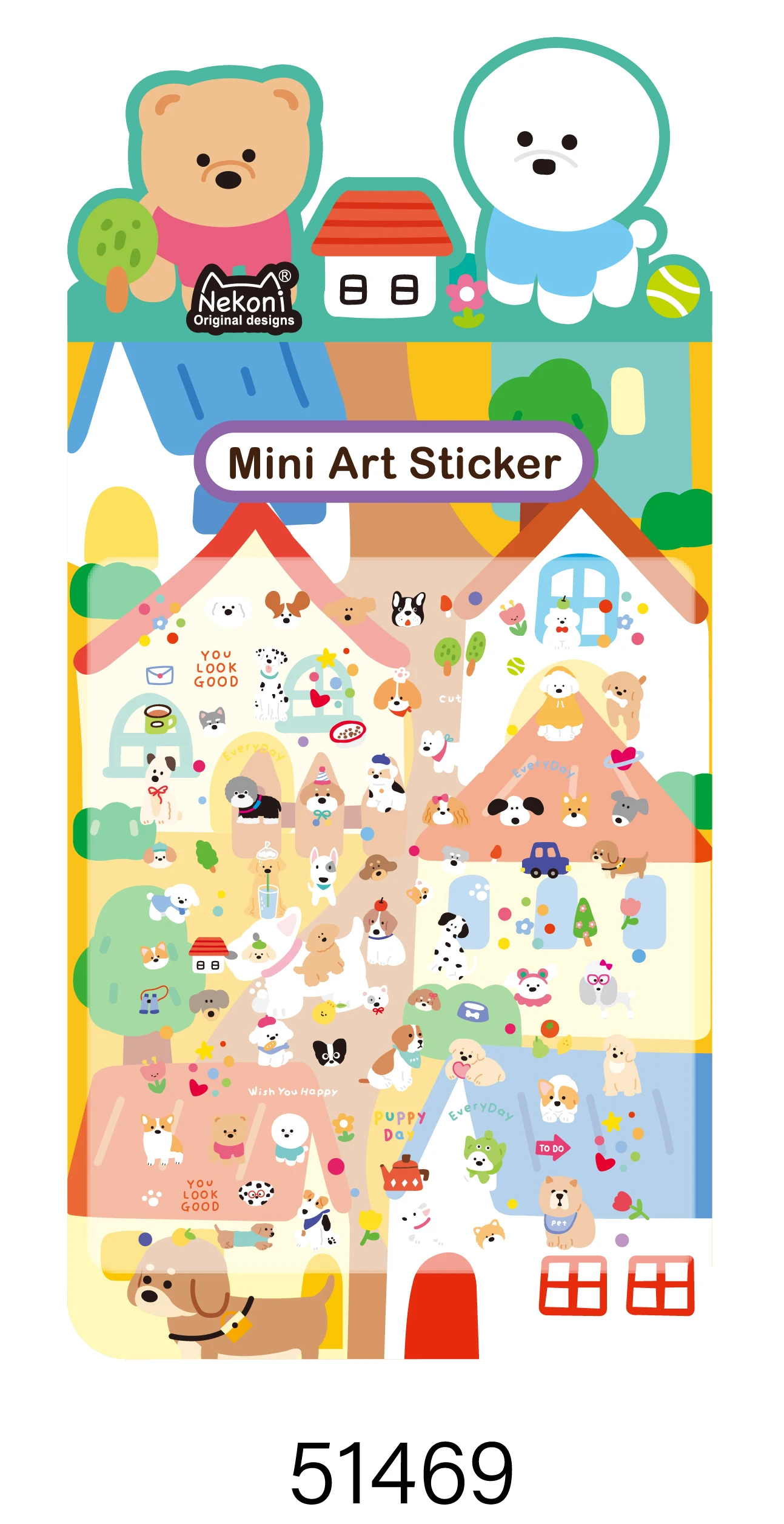 Korean Import NEKONI Mini Sweet Animals Cartoon Art Stickers Scrapbooking Diy Journaling Stationery School Nail Stickers
