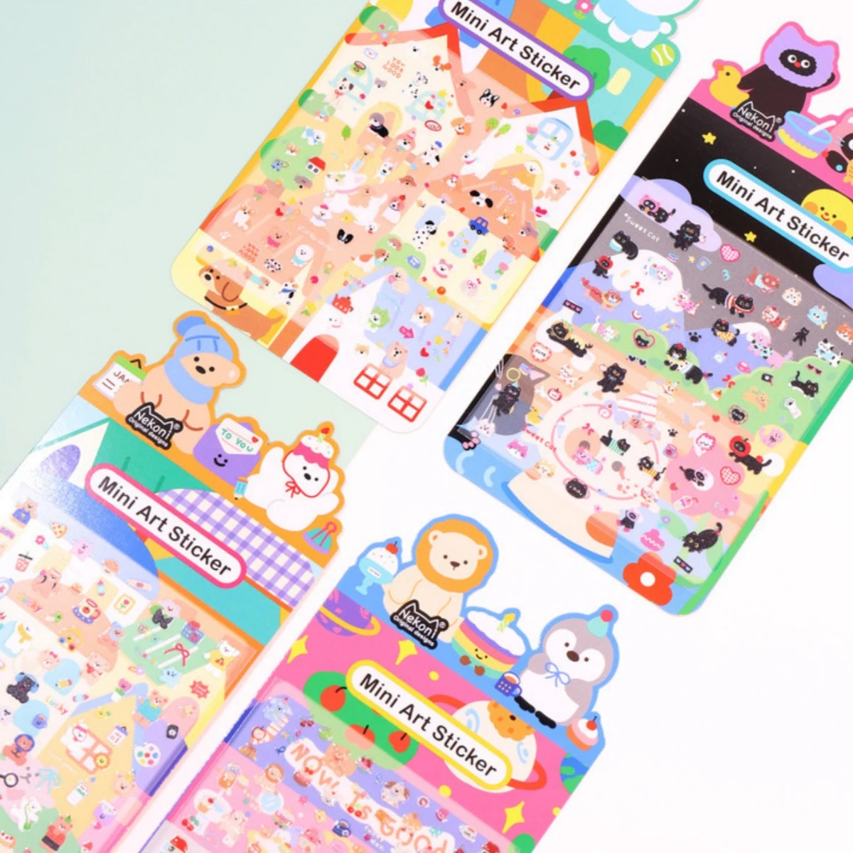 Korean Import NEKONI Mini Sweet Animals Cartoon Art Stickers Scrapbooking Diy Journaling Stationery School Nail Stickers