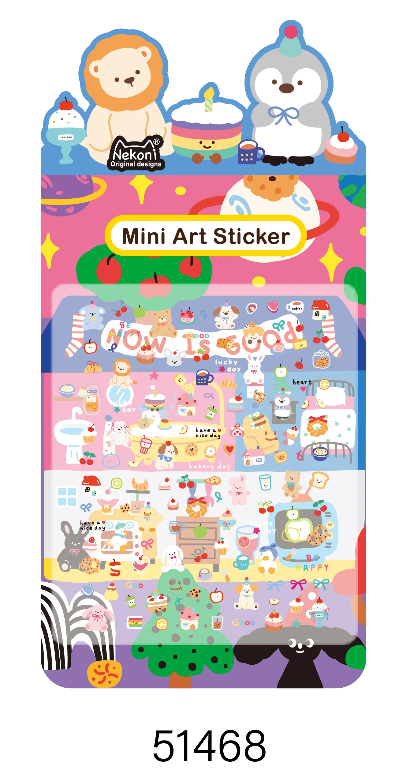 Korean Import NEKONI Mini Sweet Animals Cartoon Art Stickers Scrapbooking Diy Journaling Stationery School Nail Stickers