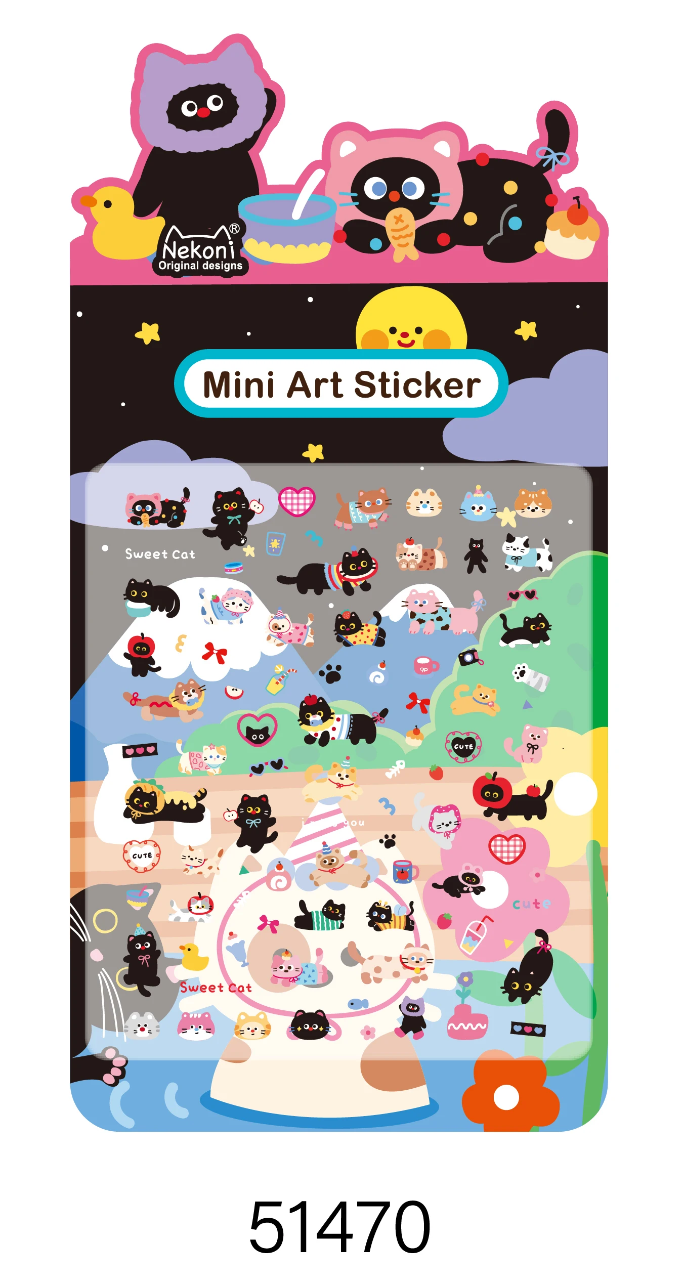 Korean Import NEKONI Mini Sweet Animals Cartoon Art Stickers Scrapbooking Diy Journaling Stationery School Nail Stickers