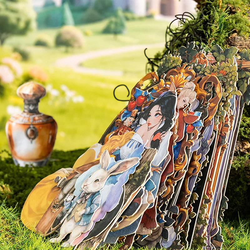 Mr Paper 45pcs/3dags Fairytale Adventure Story Theme Hard Card Sticker DIY Handbook Card Photo Frame Scrapbook Diary Magazine