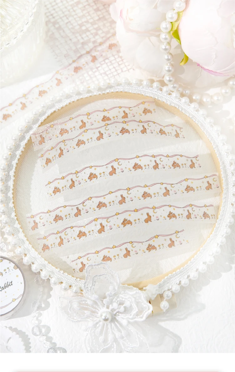 Journal GO 1.5x200cm Fantasy Lace Original Lace Trim PET Tape DIY Scrapbook Card Journaling Planner Decorative Masking Tape