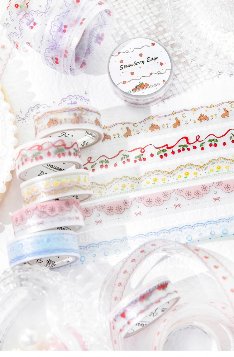 Journal GO 1.5x200cm Fantasy Lace Original Lace Trim PET Tape DIY Scrapbook Card Journaling Planner Decorative Masking Tape