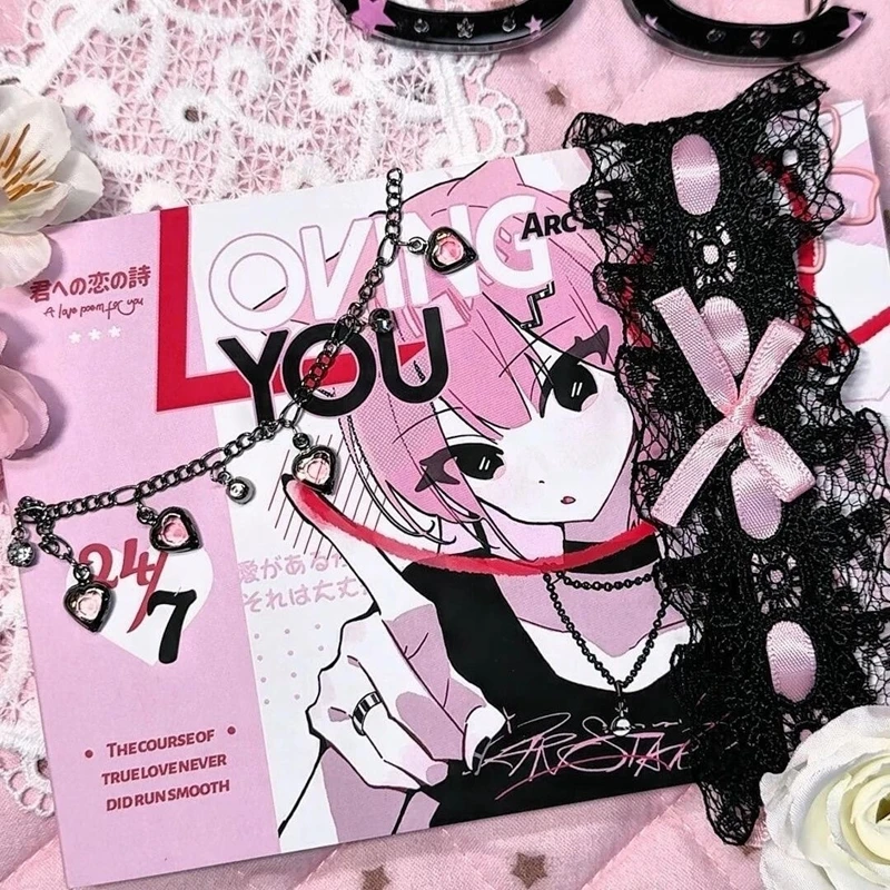 Korean Ins Cute Dark Girl Decorative Stickers Book Scrapbooking Phone Case DIY Journal Collage Material Sticker Gift