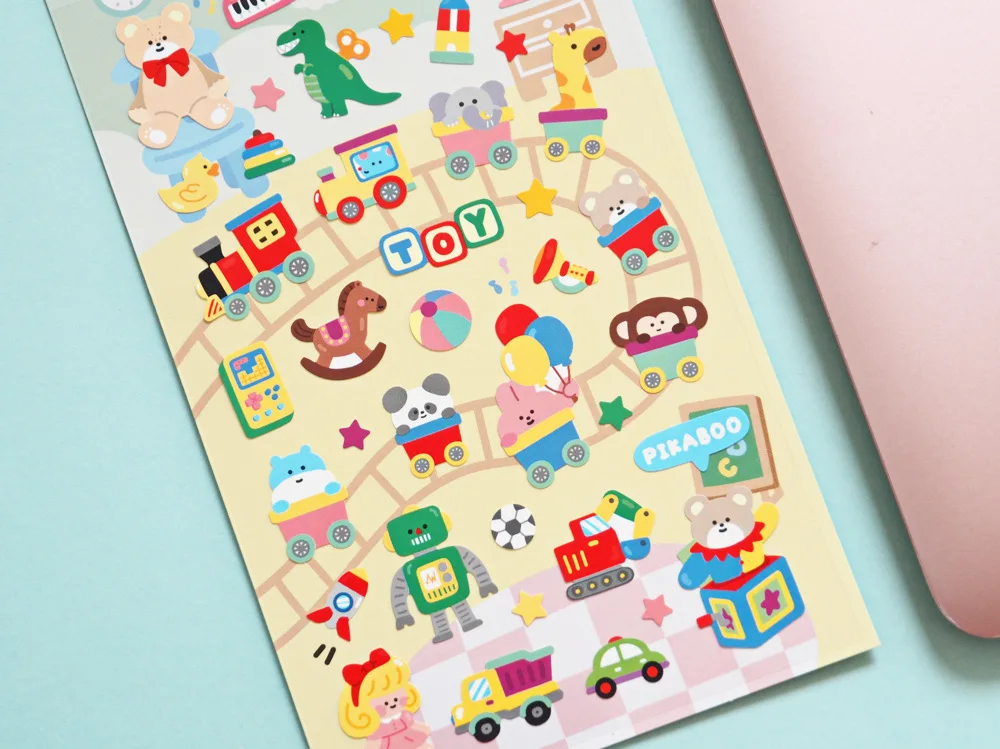 Korean Import Original BONITO Playground Cartoon Paper Stickers Scrapbooking Diy Journal Diary Sticker Cute Decor Gift