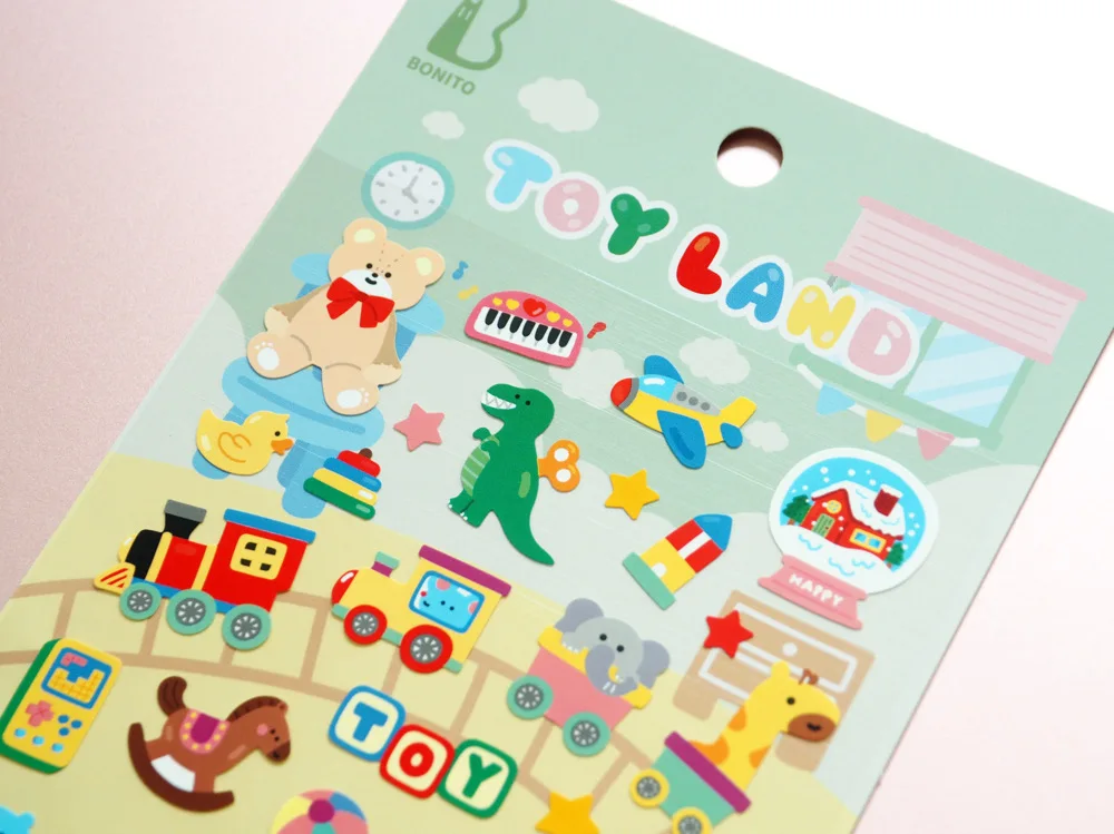 Korean Import Original BONITO Playground Cartoon Paper Stickers Scrapbooking Diy Journal Diary Sticker Cute Decor Gift
