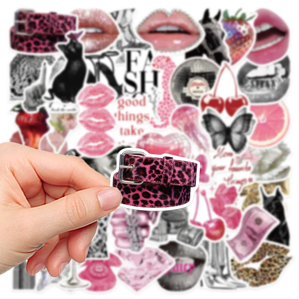10/30/50PCS Sweet Cool Y2K Hot Girl Retro Punk Aesthetics Stickers Laptop Skateboard Scrapbooking Phone Luggage Sticker