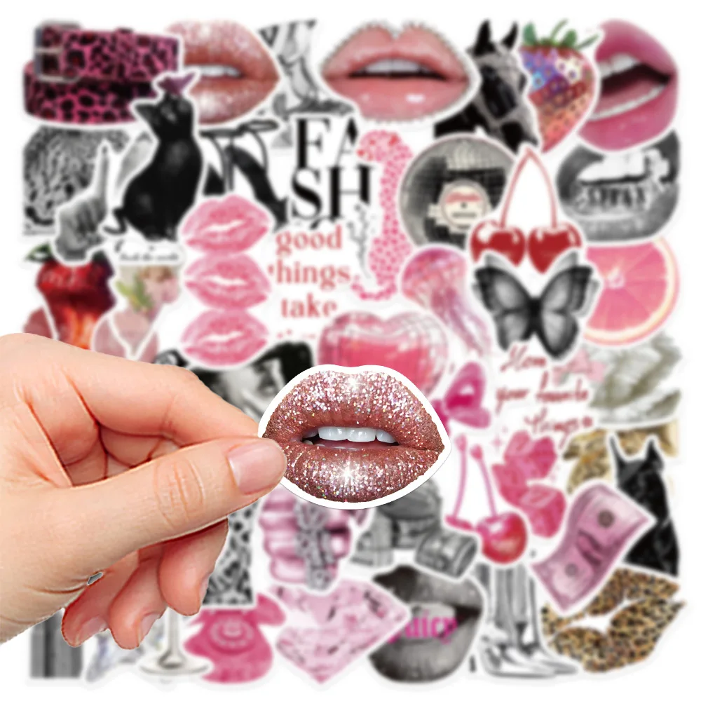 10/30/50PCS Sweet Cool Y2K Hot Girl Retro Punk Aesthetics Stickers Laptop Skateboard Scrapbooking Phone Luggage Sticker