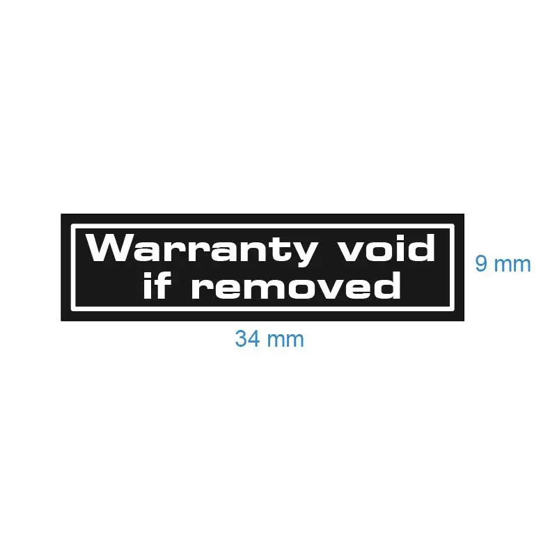70pcs 34x9mm WARRANTY VOID IF REMOVED Brittle Paper Security Seal Open Indicator Tamper Evident Removal Proof Protection Label