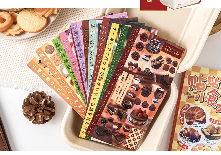 30 Pages Cute Japanese Style Cut Film Sticker Book Y2K Sticker Journal Handbook Scrapbooking Kawaii Decoration Sticker Gift