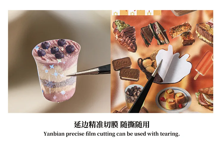 30 Pages Cute Japanese Style Cut Film Sticker Book Y2K Sticker Journal Handbook Scrapbooking Kawaii Decoration Sticker Gift