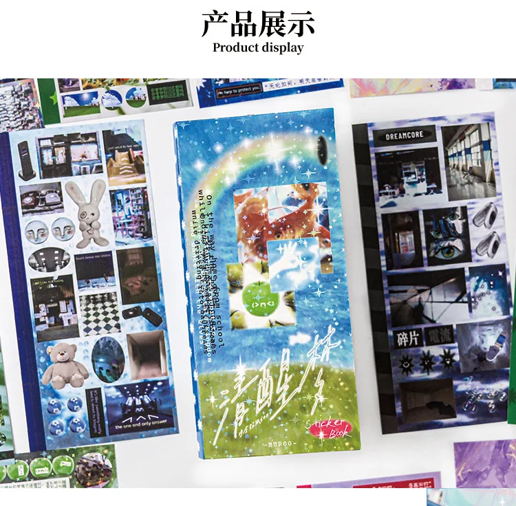 30 Pages Cute Japanese Style Cut Film Sticker Book Y2K Sticker Journal Handbook Scrapbooking Kawaii Decoration Sticker Gift