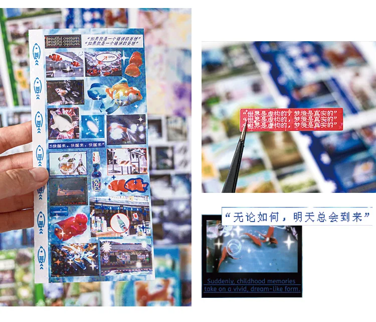 30 Pages Cute Japanese Style Cut Film Sticker Book Y2K Sticker Journal Handbook Scrapbooking Kawaii Decoration Sticker Gift