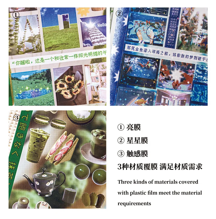 30 Pages Cute Japanese Style Cut Film Sticker Book Y2K Sticker Journal Handbook Scrapbooking Kawaii Decoration Sticker Gift