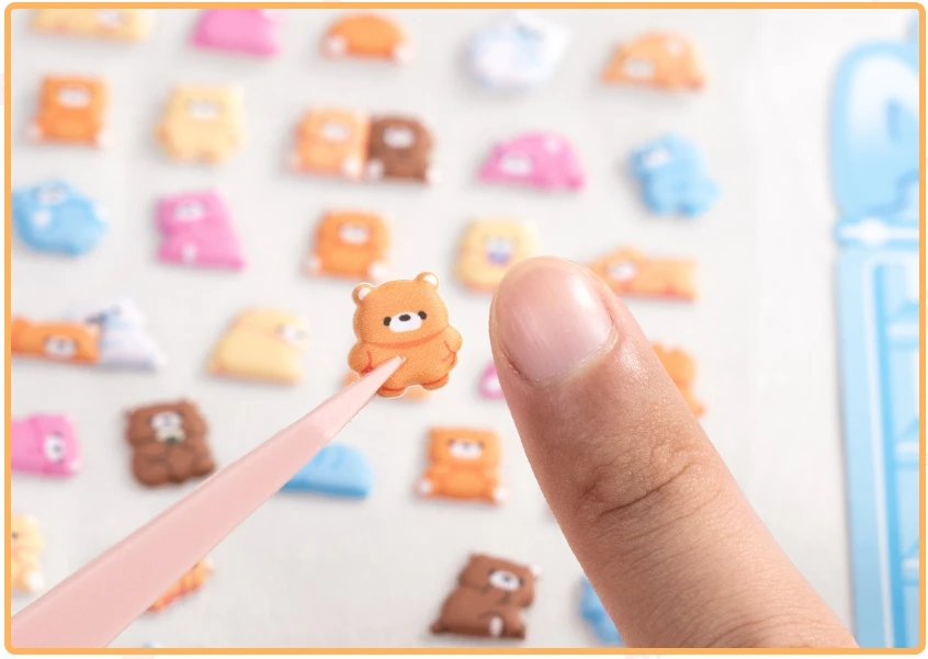 4 pcs/lot Happy Animals Party Kawaii 3D Stickers Scrapbooking DIY Journal Stationery Sticker Decor Aesthetic Art Supplies