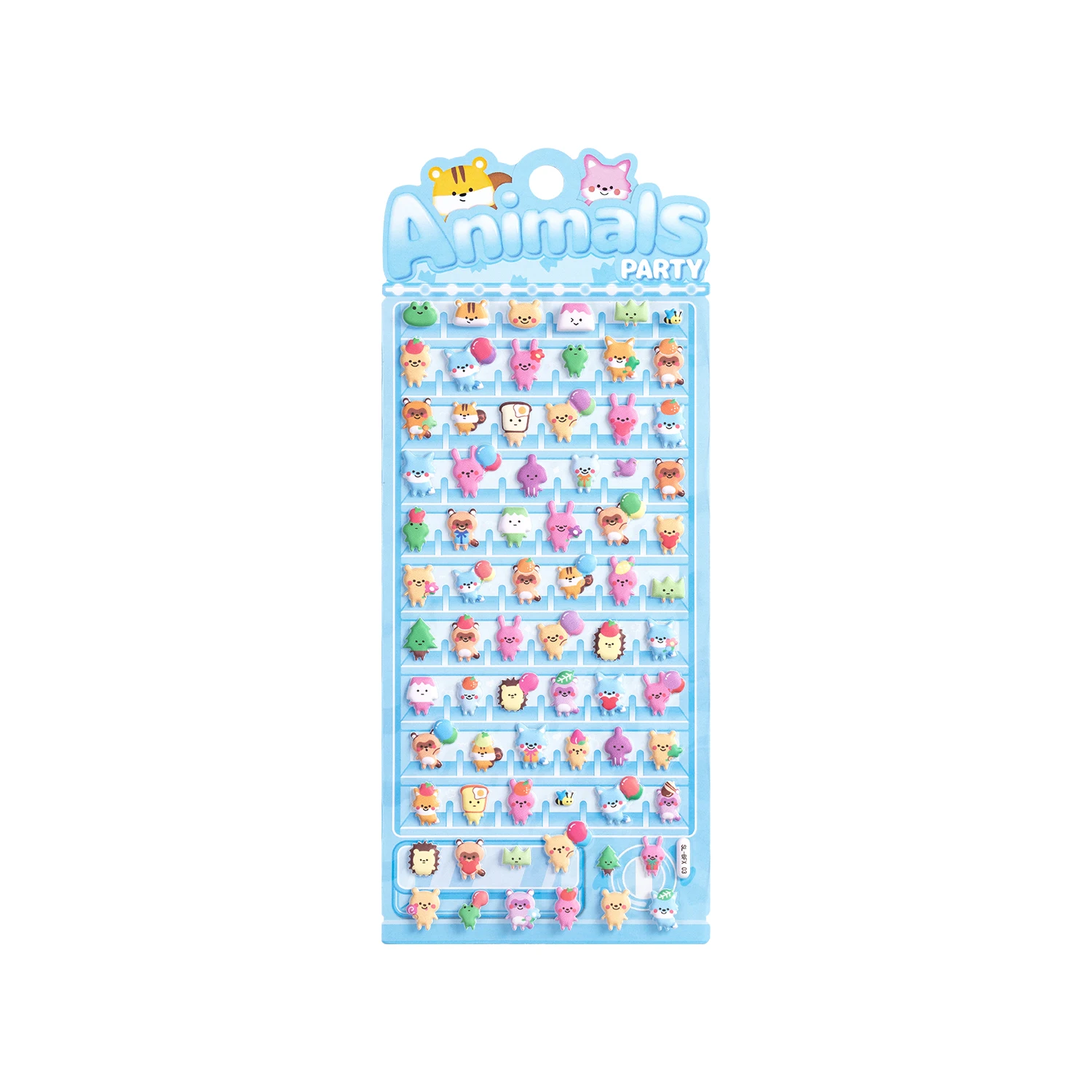 4 pcs/lot Happy Animals Party Kawaii 3D Stickers Scrapbooking DIY Journal Stationery Sticker Decor Aesthetic Art Supplies