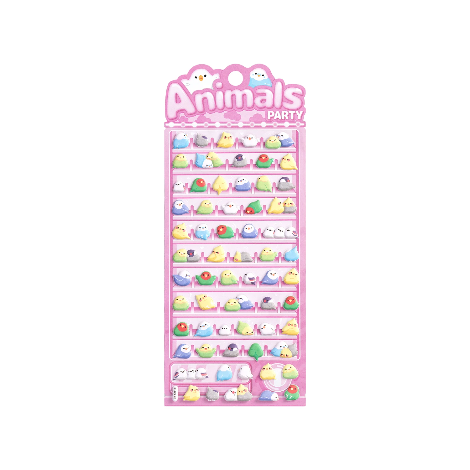 4 pcs/lot Happy Animals Party Kawaii 3D Stickers Scrapbooking DIY Journal Stationery Sticker Decor Aesthetic Art Supplies
