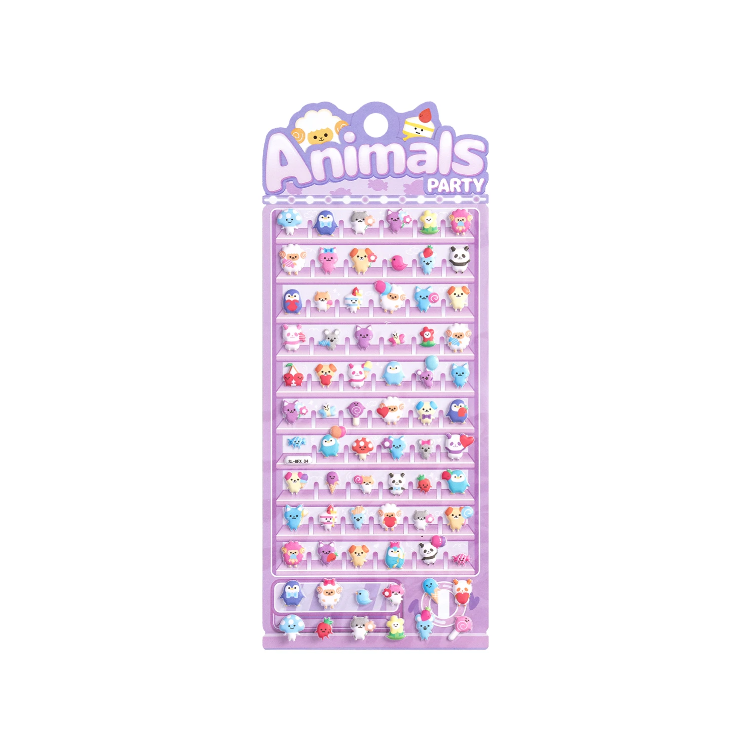 4 pcs/lot Happy Animals Party Kawaii 3D Stickers Scrapbooking DIY Journal Stationery Sticker Decor Aesthetic Art Supplies