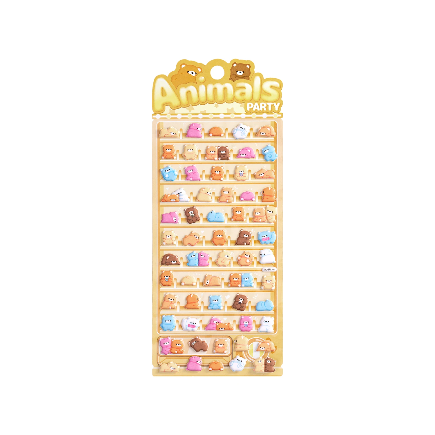 4 pcs/lot Happy Animals Party Kawaii 3D Stickers Scrapbooking DIY Journal Stationery Sticker Decor Aesthetic Art Supplies