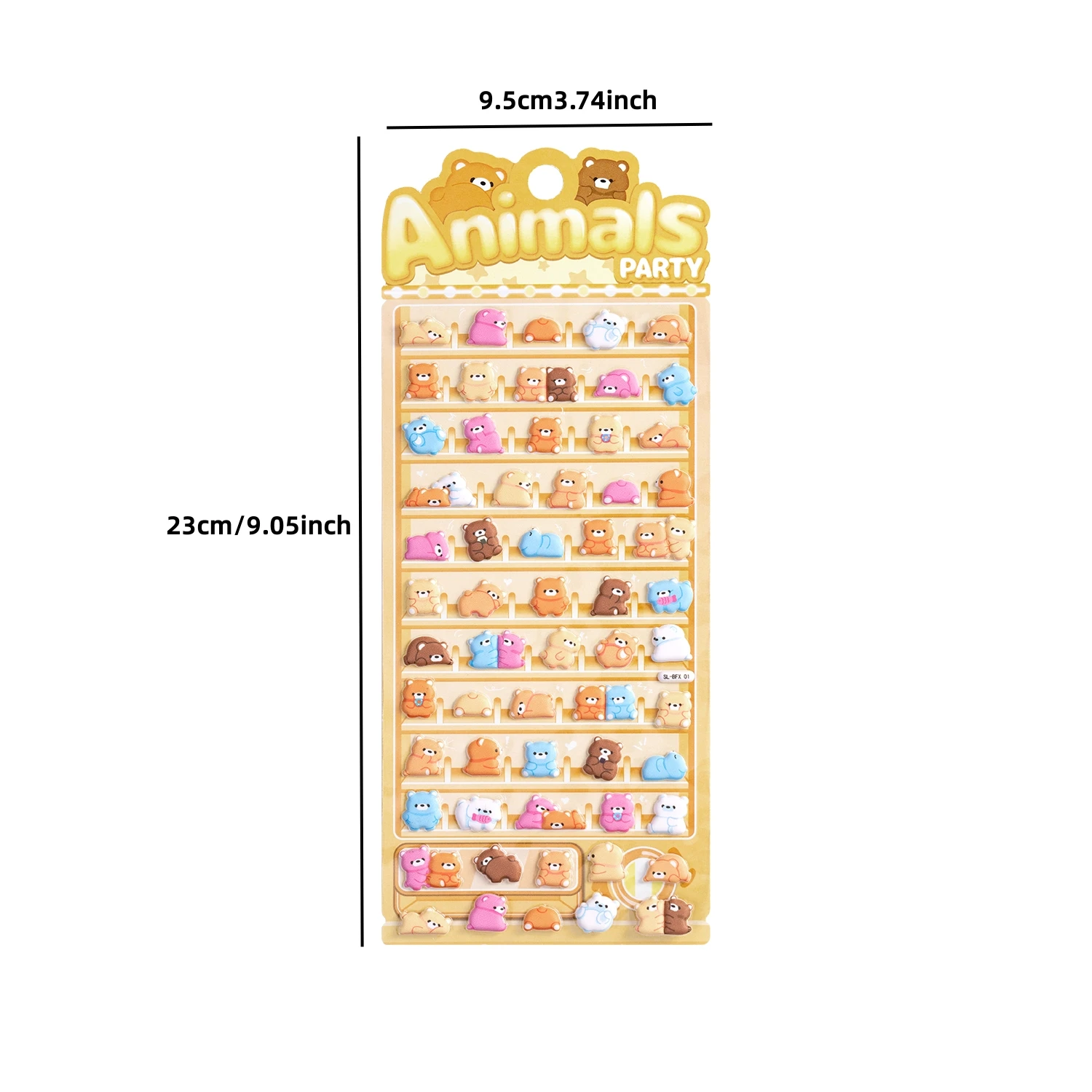 4 pcs/lot Happy Animals Party Kawaii 3D Stickers Scrapbooking DIY Journal Stationery Sticker Decor Aesthetic Art Supplies