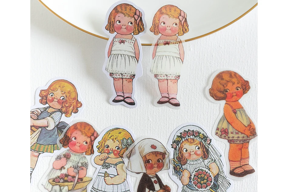 40pcs/1lot kawaii Stationery Stickers Tomato doll Diary Planner junk journal Decorative Scrapbooking DIY Craft Stickers