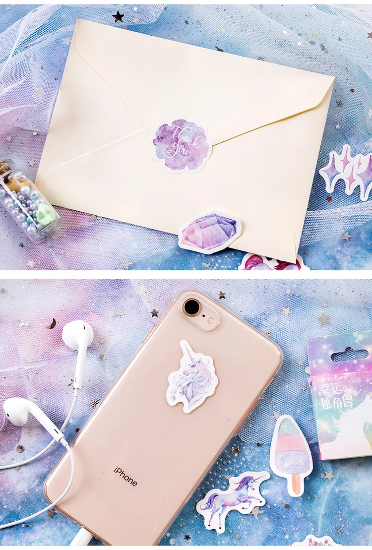 46pcs Kawaii Flower Poetry Stickers Cute Diary Labels DIY Scrapbooking Stationery Decorations