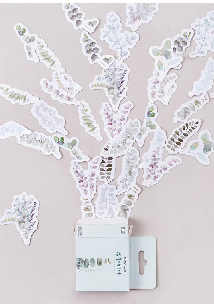 46pcs Kawaii Flower Poetry Stickers Cute Diary Labels DIY Scrapbooking Stationery Decorations