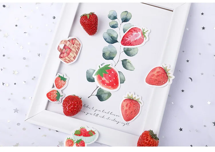 46pcs Kawaii Flower Poetry Stickers Cute Diary Labels DIY Scrapbooking Stationery Decorations