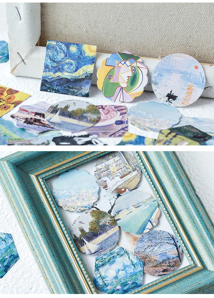 46pcs Kawaii Flower Poetry Stickers Cute Diary Labels DIY Scrapbooking Stationery Decorations
