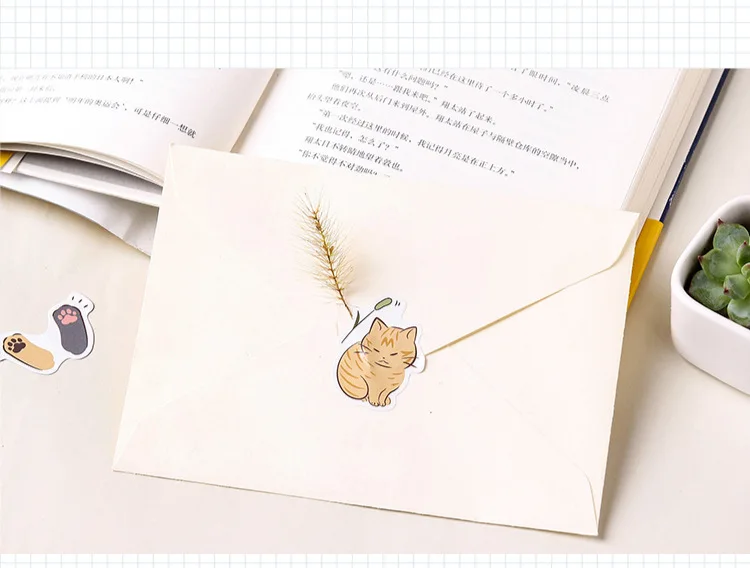 46pcs Kawaii Flower Poetry Stickers Cute Diary Labels DIY Scrapbooking Stationery Decorations