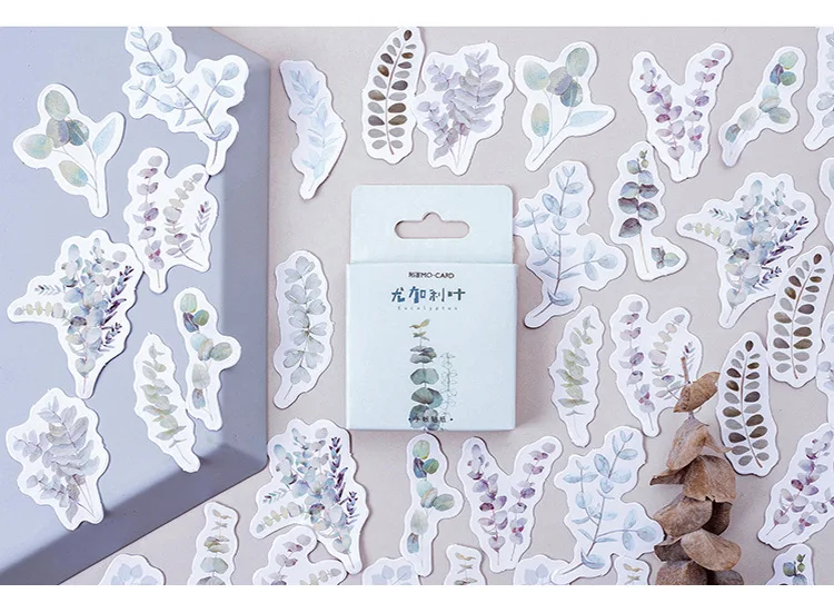 46pcs Kawaii Flower Poetry Stickers Cute Diary Labels DIY Scrapbooking Stationery Decorations