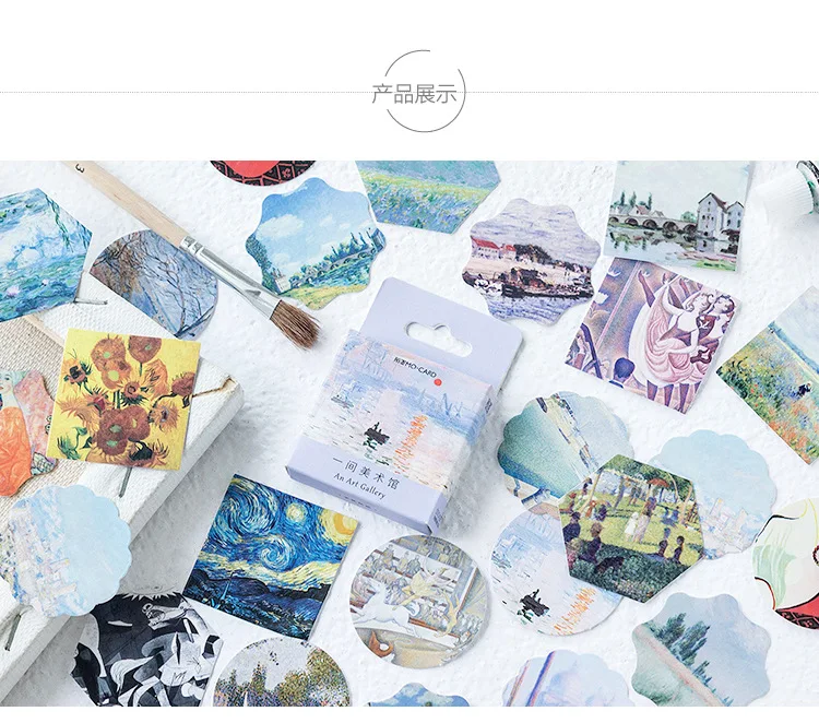 46pcs Kawaii Flower Poetry Stickers Cute Diary Labels DIY Scrapbooking Stationery Decorations