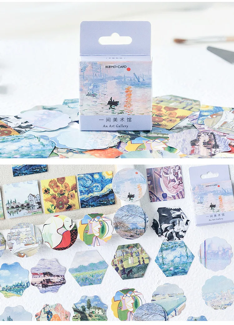 46pcs Kawaii Flower Poetry Stickers Cute Diary Labels DIY Scrapbooking Stationery Decorations