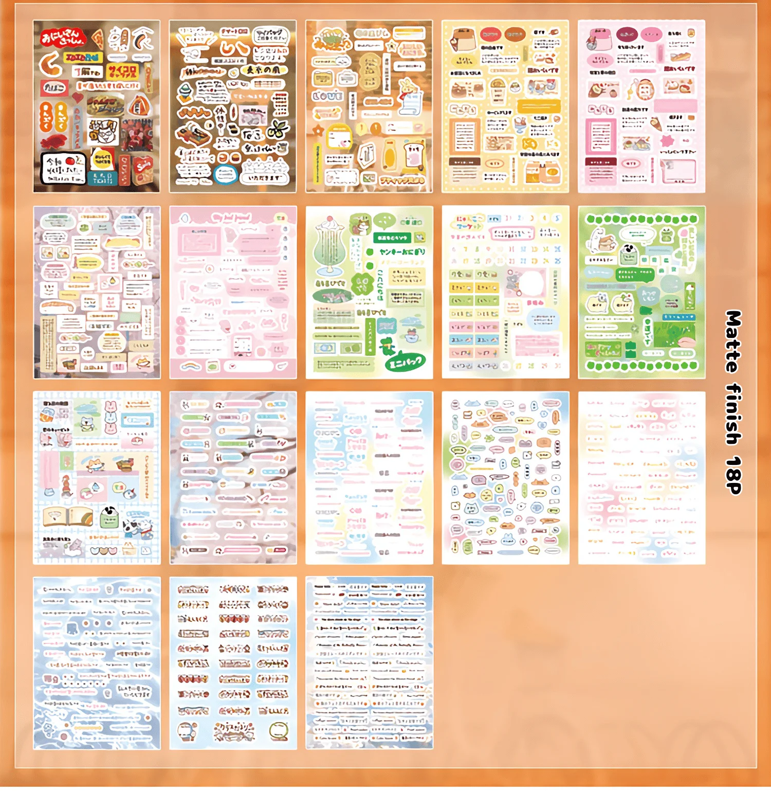 45P Die Cut Showa Retro Japanese Sticker Book β 1300+ Cute Deco Items Glossy, Glittery, & Matte Finishes - Journaling, Crafting