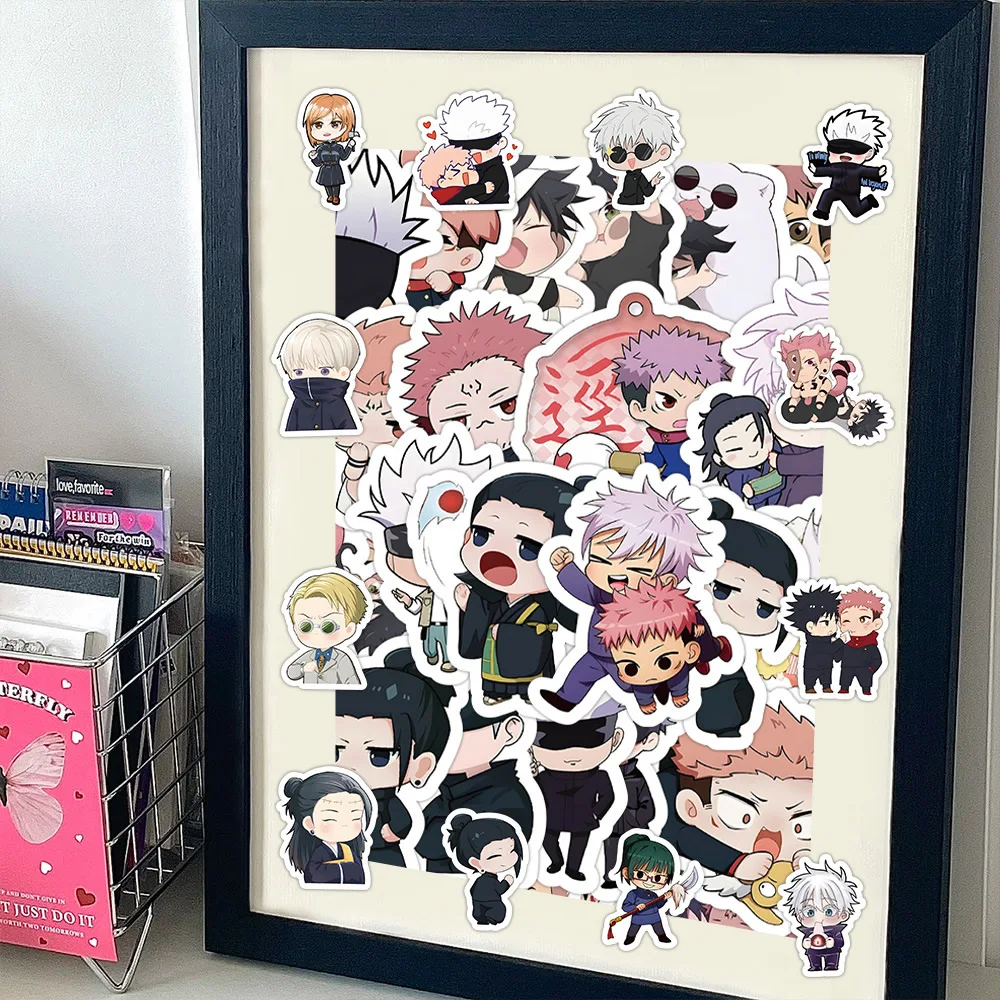 30/60/180pcs Cartoon Jujutsu Kaisen Stickers DIY Laptop Stationery Skateboard Kids Cool Sticker Itadori Yuji Satoru Gojo Anime