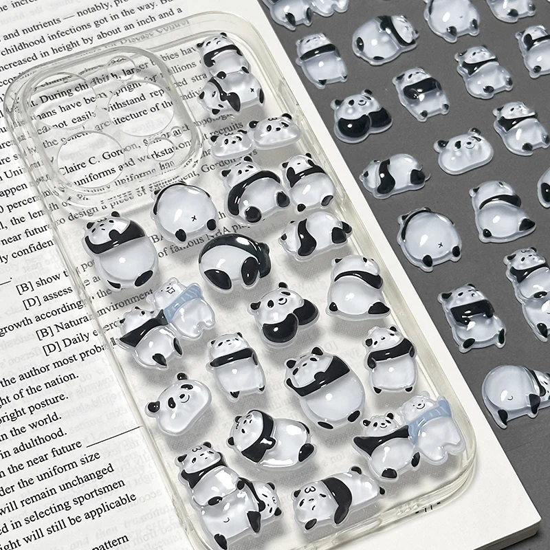 Korean Import Original NEKONI Cartoon Animals Panda Cats 3D Relief Stickers Scrapbooking Diy Journal Cute Stationery Sticker