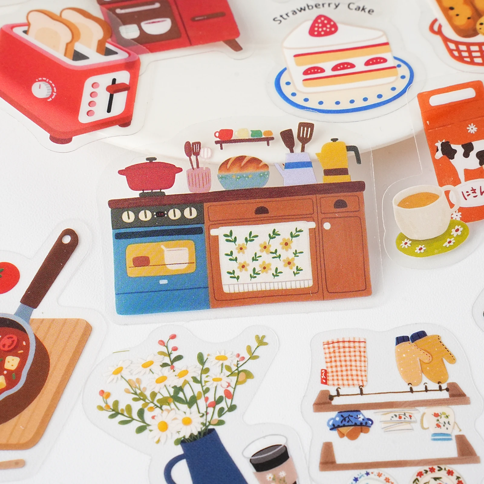 Etori Life Brighten Your Daily Series Korean-Style Ins Character Life Cute Pattern Stickers for Decorating Laptops, Phone Cases, Suitcases, Water Bottles, Photo Albums, Poster Albums, Student Stationery Decorations, Children's Stickers, Small Gifts, Special-Shaped Die-Cutting, Easy to Carry