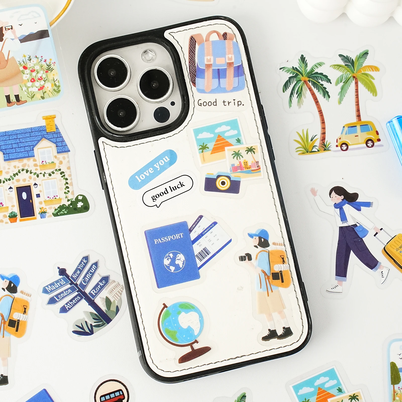 Etori Life Brighten Your Daily Series Korean-Style Ins Character Life Cute Pattern Stickers for Decorating Laptops, Phone Cases, Suitcases, Water Bottles, Photo Albums, Poster Albums, Student Stationery Decorations, Children's Stickers, Small Gifts, Special-Shaped Die-Cutting, Easy to Carry