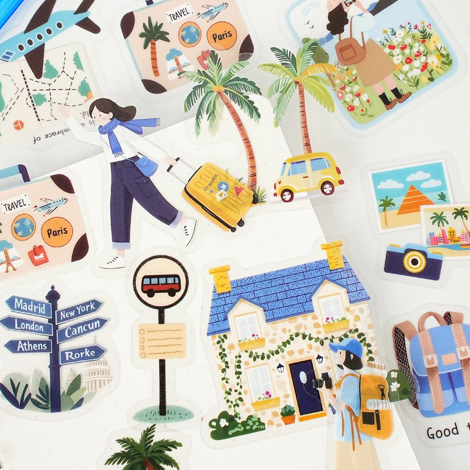 Etori Life Brighten Your Daily Series Korean-Style Ins Character Life Cute Pattern Stickers for Decorating Laptops, Phone Cases, Suitcases, Water Bottles, Photo Albums, Poster Albums, Student Stationery Decorations, Children's Stickers, Small Gifts, Special-Shaped Die-Cutting, Easy to Carry