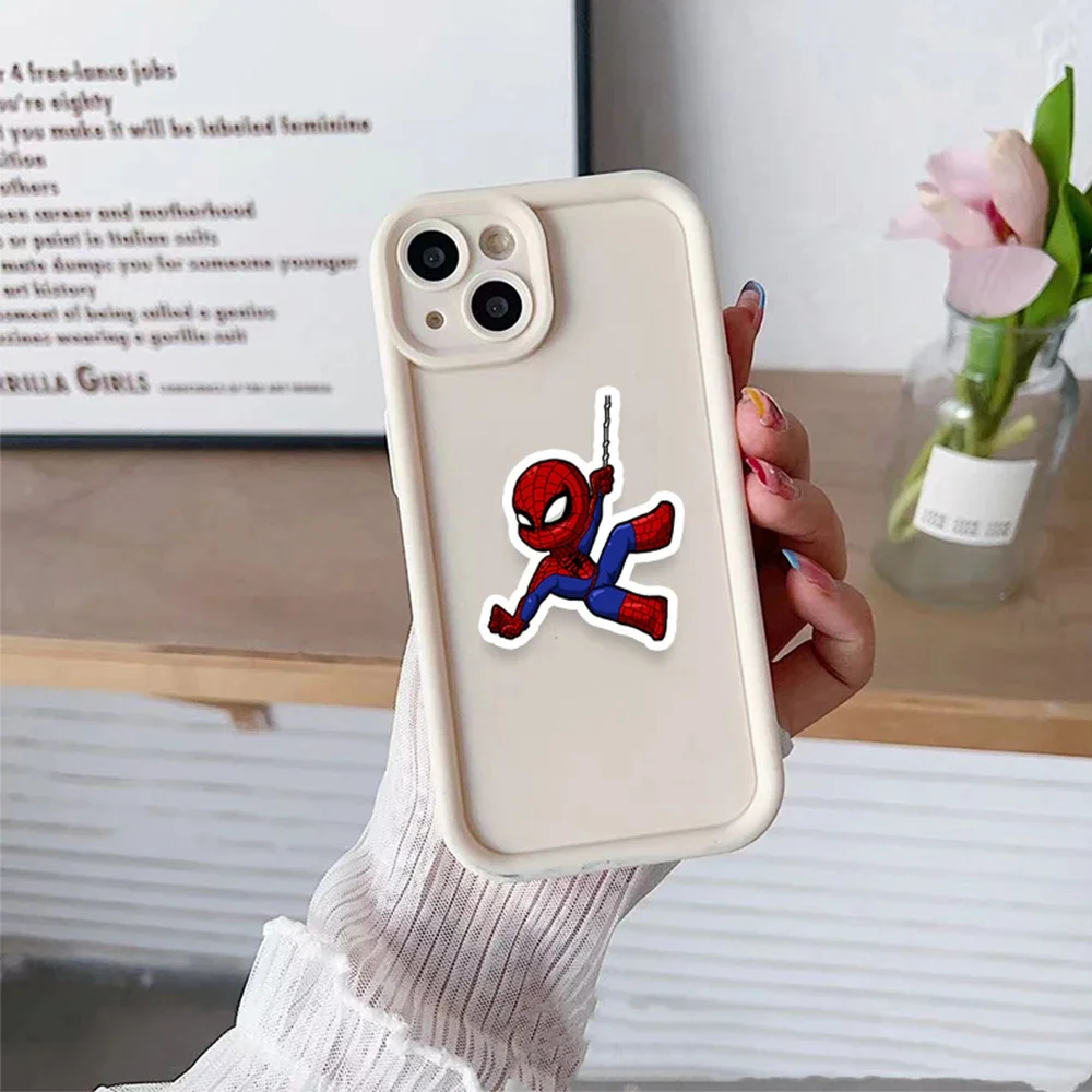 HOT 50pcs Cartoon Cool SpiderMan Stickers DIY Skateboard Fridge Motorcycle Luggage PVC Waterproof Sticker Kids Toy Gift