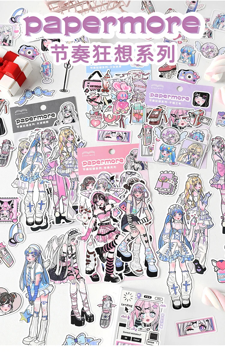 20pcs/lot Kawaii Scrapbook Stickers Girls Rhapsody Scrapbooking Supplies diary Planner Decorative Craft Stationery Sticker