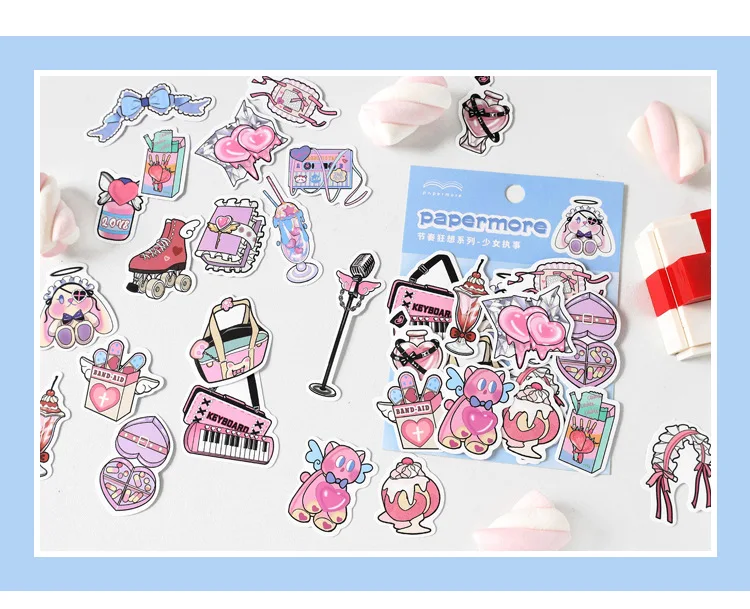 20pcs/lot Kawaii Scrapbook Stickers Girls Rhapsody Scrapbooking Supplies diary Planner Decorative Craft Stationery Sticker