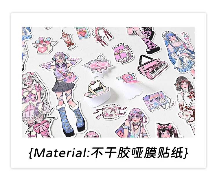 20pcs/lot Kawaii Scrapbook Stickers Girls Rhapsody Scrapbooking Supplies diary Planner Decorative Craft Stationery Sticker